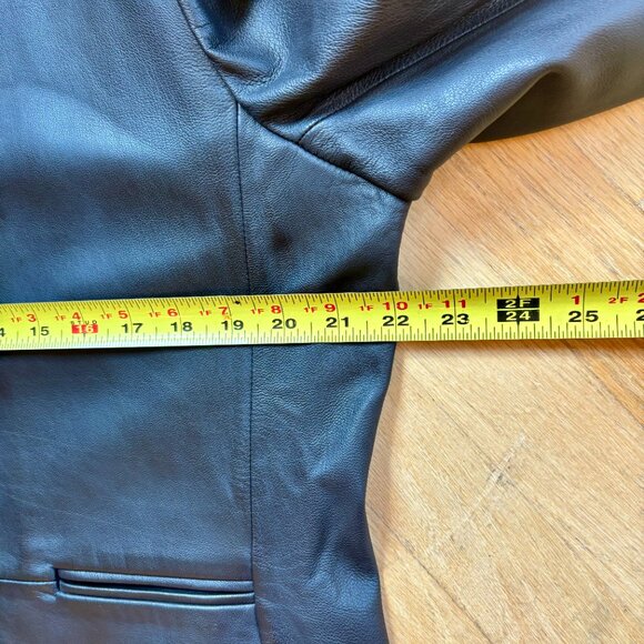 Jones New York Women's Dark Brown Leather Button-Up Jacket, Size: XL - Picture 12 of 16